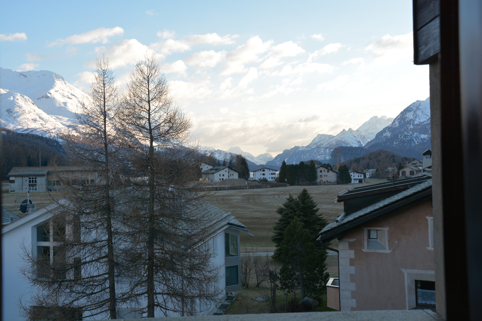 Frühling Blick von Wohnung Richtung Silsersee