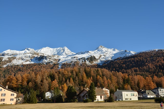 Autumn landscape Lake Sils